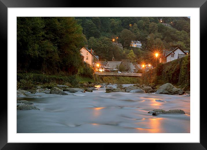 Lighting Up Time in Lynmouth  Framed Mounted Print by graham young