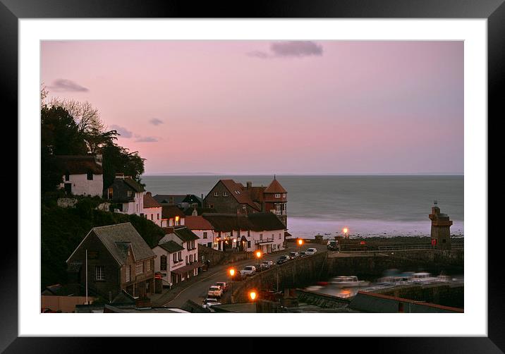 Lynmouth at Dusk  Framed Mounted Print by graham young