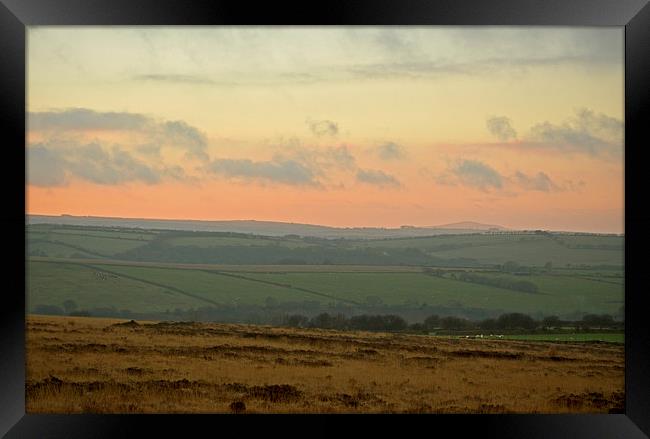 A Winter Evening on Exmoor  Framed Print by graham young