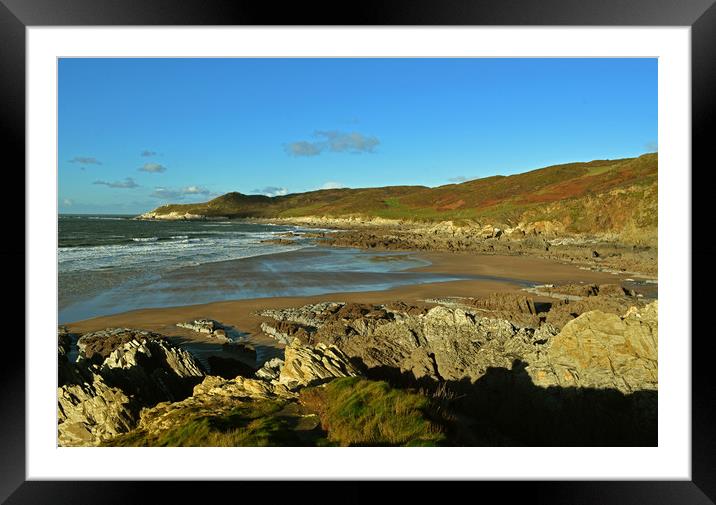 Barricane Beach, Woolacombe Framed Mounted Print by graham young