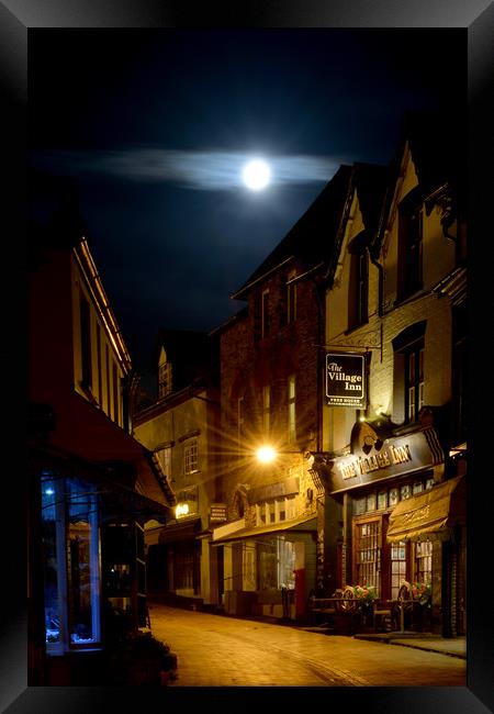 Full Moon Over Lynmouth Framed Print by graham young