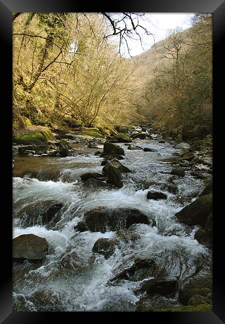 The East Lyn River near Lynmouth Framed Print by graham young