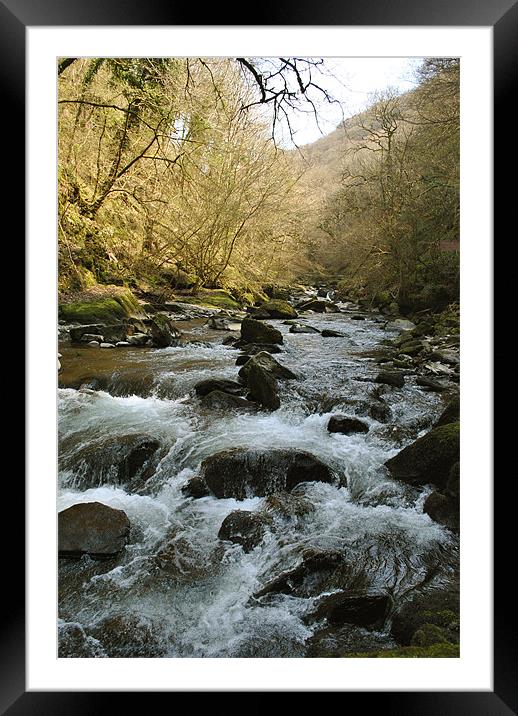 The East Lyn River near Lynmouth Framed Mounted Print by graham young