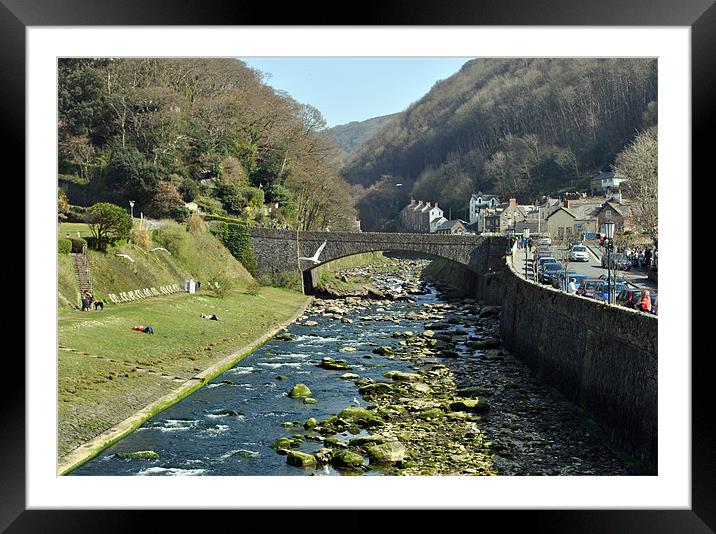 The East Lyn River at Lynmouth Framed Mounted Print by graham young