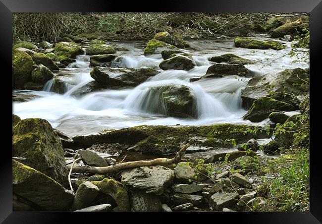 a rocky stream on exmoor Framed Print by graham young