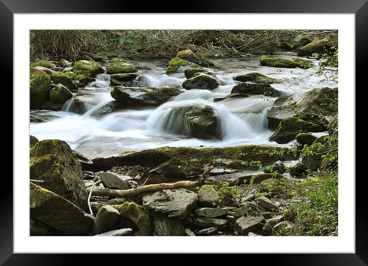 a rocky stream on exmoor Framed Mounted Print by graham young