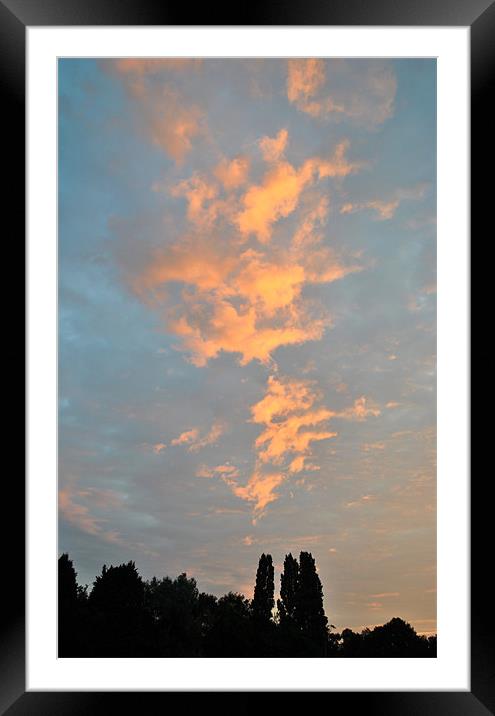 Fire in the Sky Framed Mounted Print by graham young