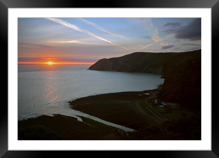 Lynmouth Bay Sunrise Framed Mounted Print by graham young