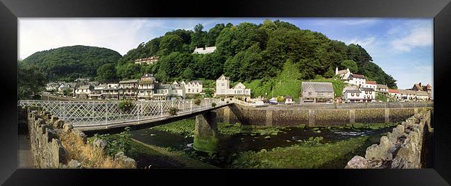 Lynmouth Panoramic Framed Print by graham young
