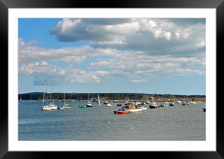 Keyhaven Harbour Framed Mounted Print by graham young