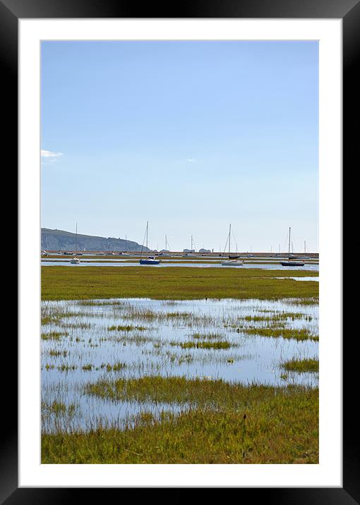 Keyhaven Harbour Framed Mounted Print by graham young