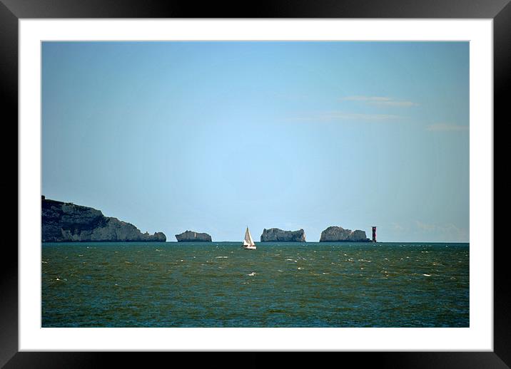 Sailing on the Solent Framed Mounted Print by graham young