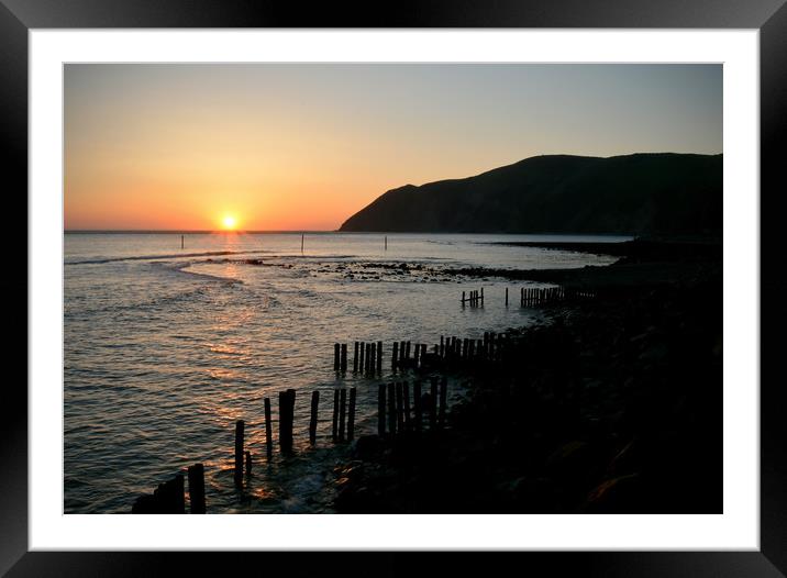 Lynmouth Bay Sunrise Framed Mounted Print by graham young