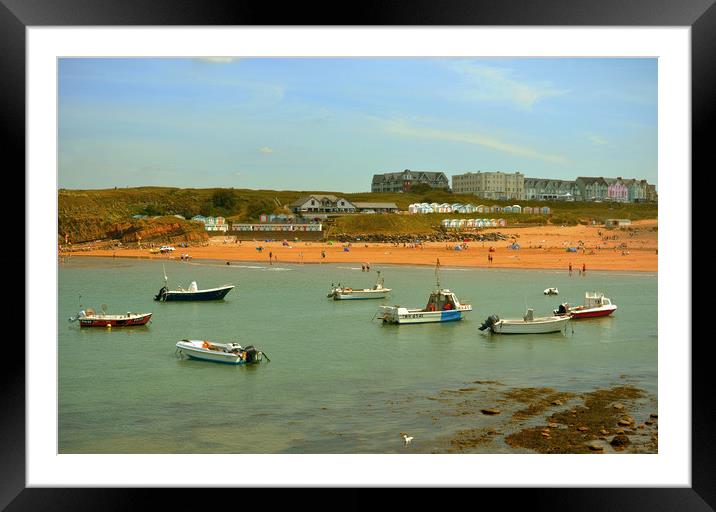 Summerleaze Beach, Bude Framed Mounted Print by graham young