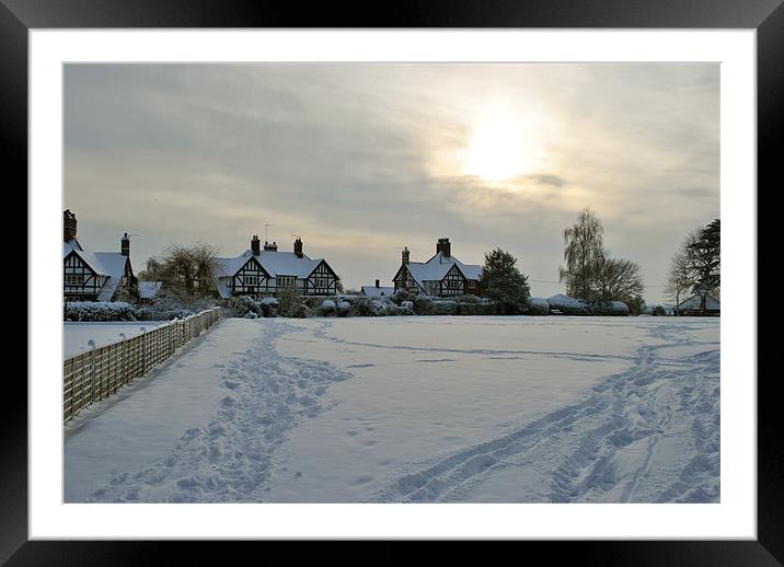 Rothschild Houses in the Snow Framed Mounted Print by graham young