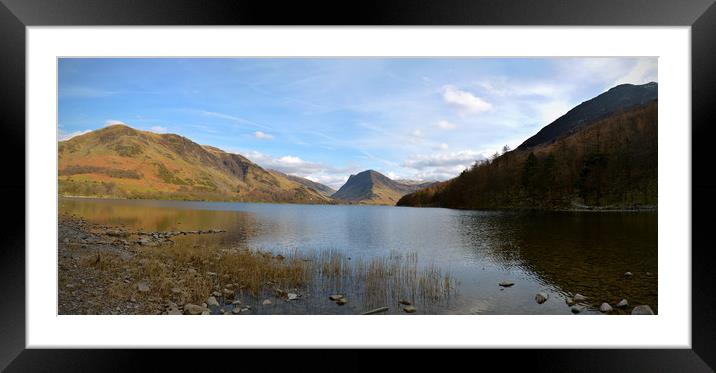 Buttermere Panorama Framed Mounted Print by graham young