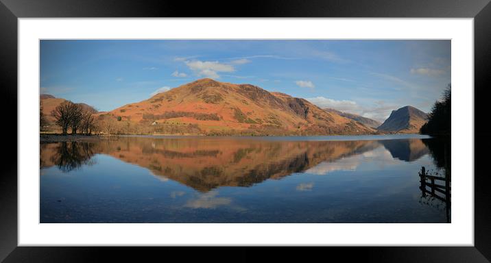 Buttermere Reflections panorama Framed Mounted Print by graham young