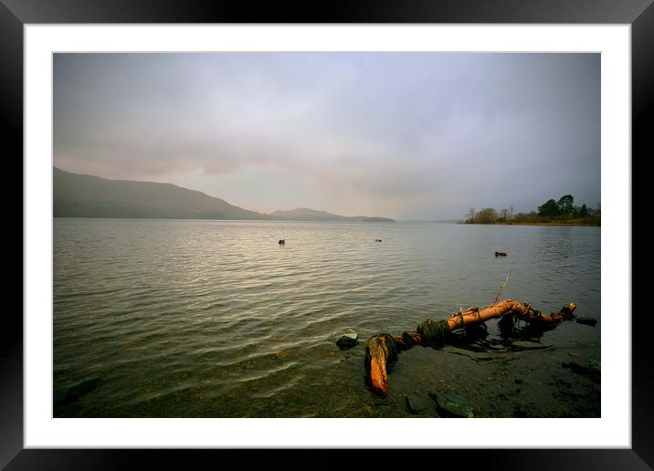 Derwentwater under a stormy sky Framed Mounted Print by graham young