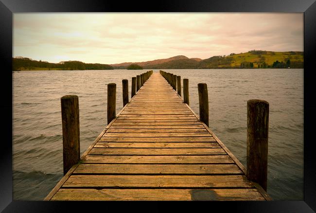 Jetty on Coniston Water Framed Print by graham young