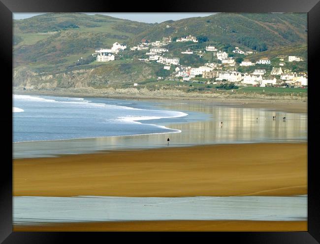 Woolacombe from Putsborough Framed Print by graham young