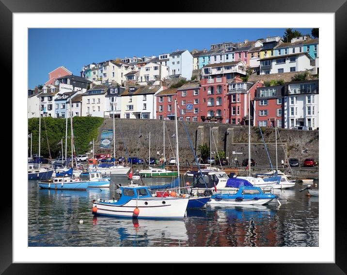 Brixham Harbour Framed Mounted Print by graham young