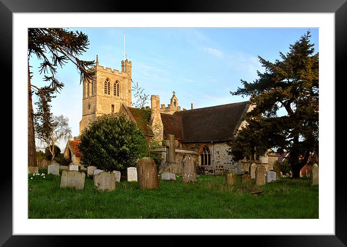 Church of St Peter and St Paul, Wingrave Framed Mounted Print by graham young