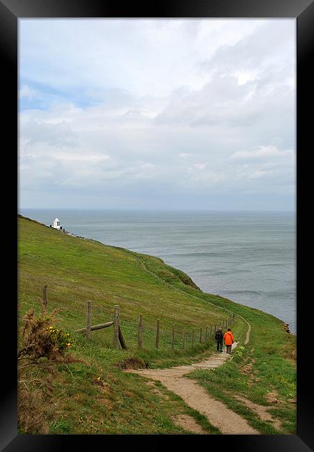 Walking The Cleveland Way Framed Print by graham young