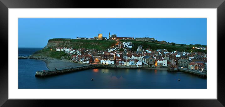 East Whitby at Dusk Framed Mounted Print by graham young