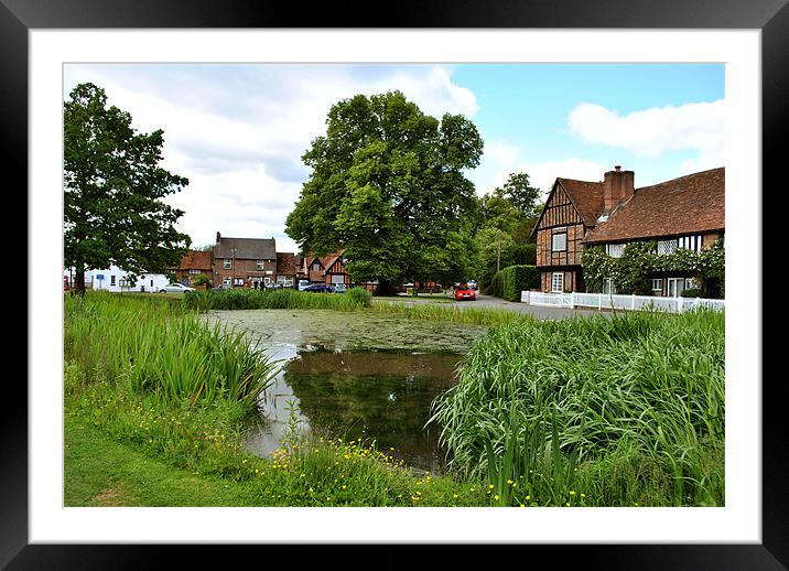 The Pond,Aldbury Framed Mounted Print by graham young