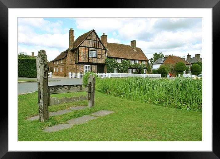 The Stocks and Whipping Post, Aldbury Framed Mounted Print by graham young