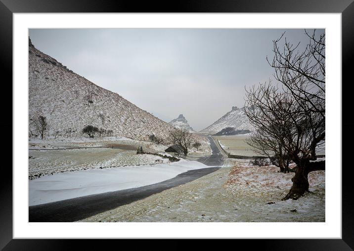 Winter in The Valley of Rocks  Framed Mounted Print by graham young