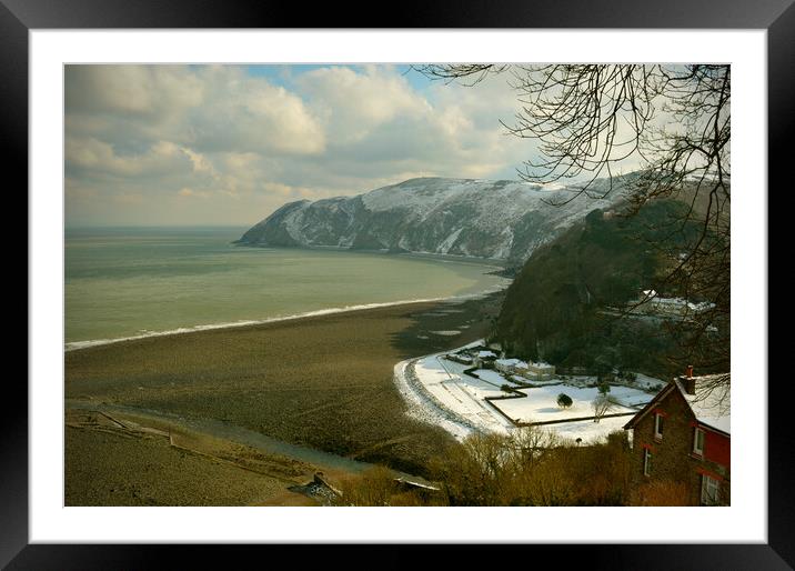 Winter Wonderland at Foreland Point Framed Mounted Print by graham young