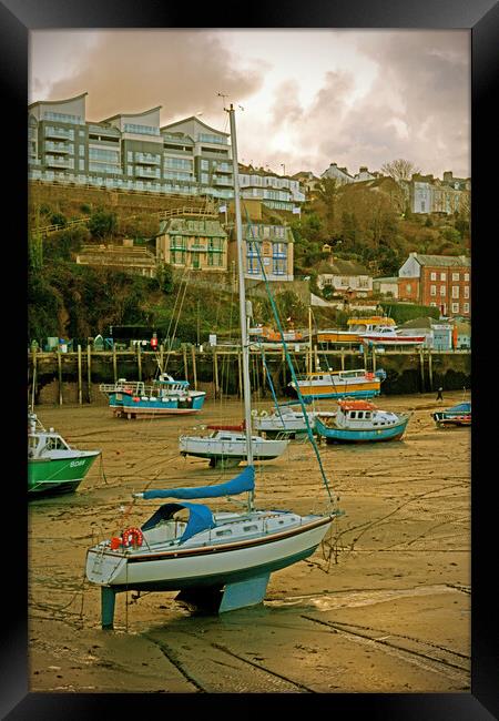 Ifracombe harbour at low tide  Framed Print by graham young
