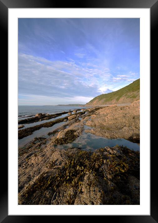 Rock Pools at Bucks Mills Framed Mounted Print by graham young
