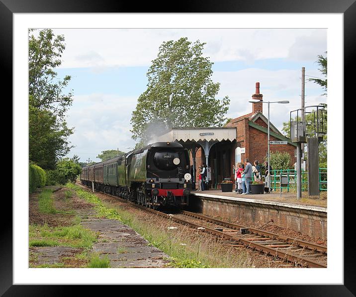 Steaming Through Worstead Framed Mounted Print by Andrew Cummings