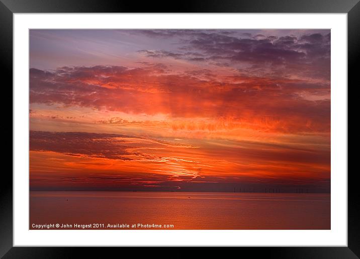 Red Sky at Night Framed Mounted Print by John Hergest