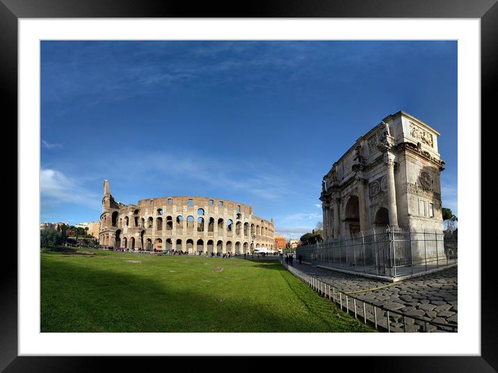 Rome Colosseum Framed Mounted Print by neal frost