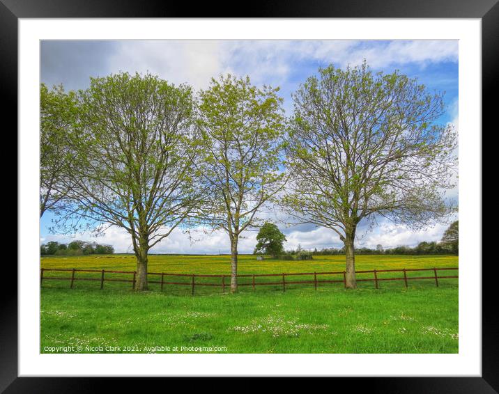 Majestic Wiltshire Landscape Framed Mounted Print by Nicola Clark