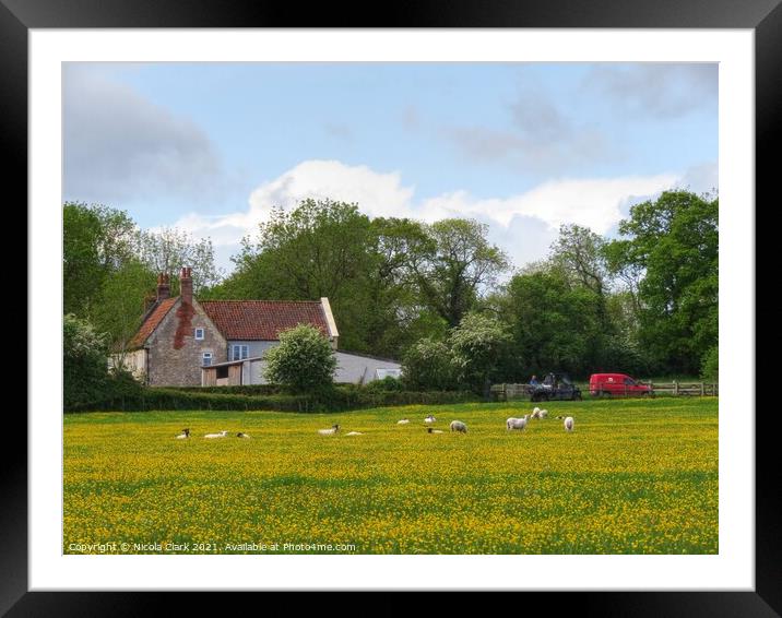Serene Countryside Bliss Framed Mounted Print by Nicola Clark