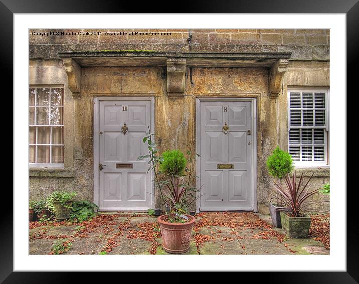 Two Doors Framed Mounted Print by Nicola Clark