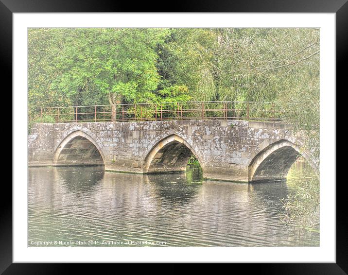 Tythe Barn Bridge Framed Mounted Print by Nicola Clark