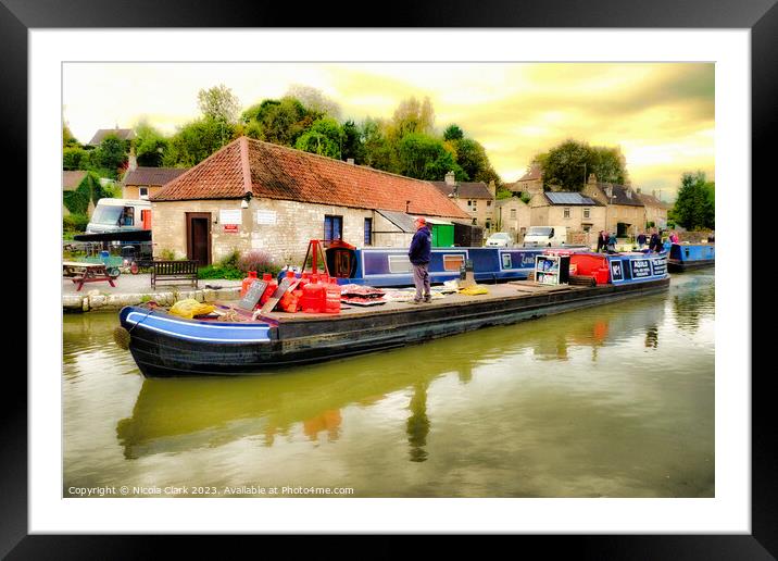 Serenity at The Wharf Framed Mounted Print by Nicola Clark