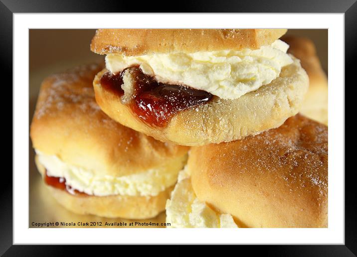 Jam and Cream Scones Framed Mounted Print by Nicola Clark
