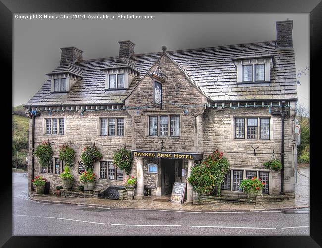 The Bankes Arms Hotel Framed Print by Nicola Clark