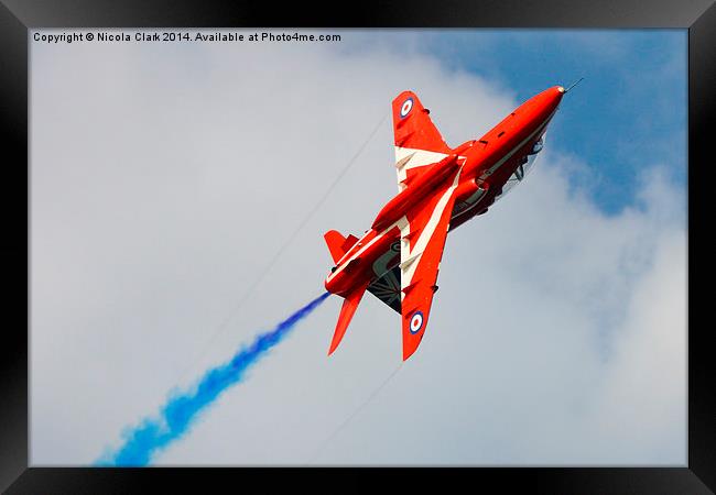 Red Arrow Framed Print by Nicola Clark