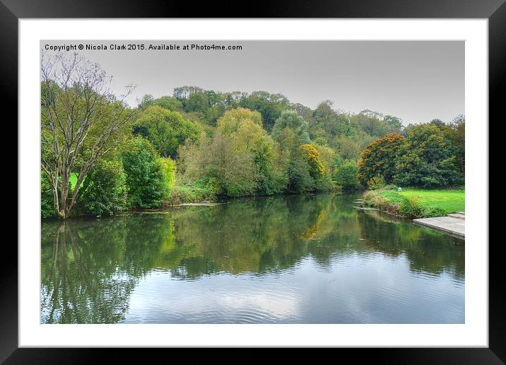 The River Framed Mounted Print by Nicola Clark