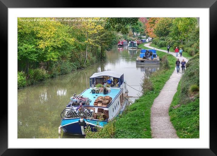 A Walk Along The Towpath Framed Mounted Print by Nicola Clark