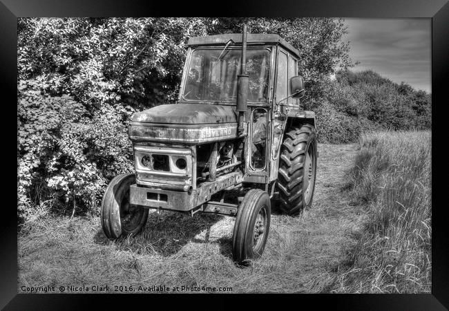 Leyland Farm Tractor Framed Print by Nicola Clark