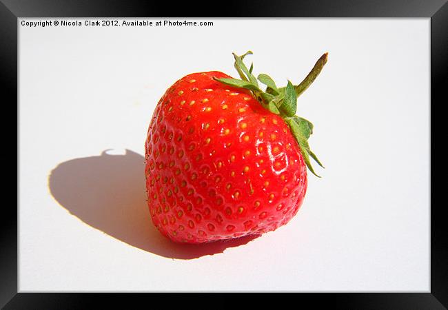 Strawberry Framed Print by Nicola Clark