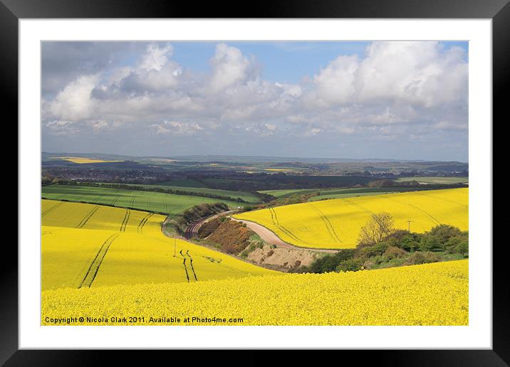 Dorset Countryside in Spring Framed Mounted Print by Nicola Clark